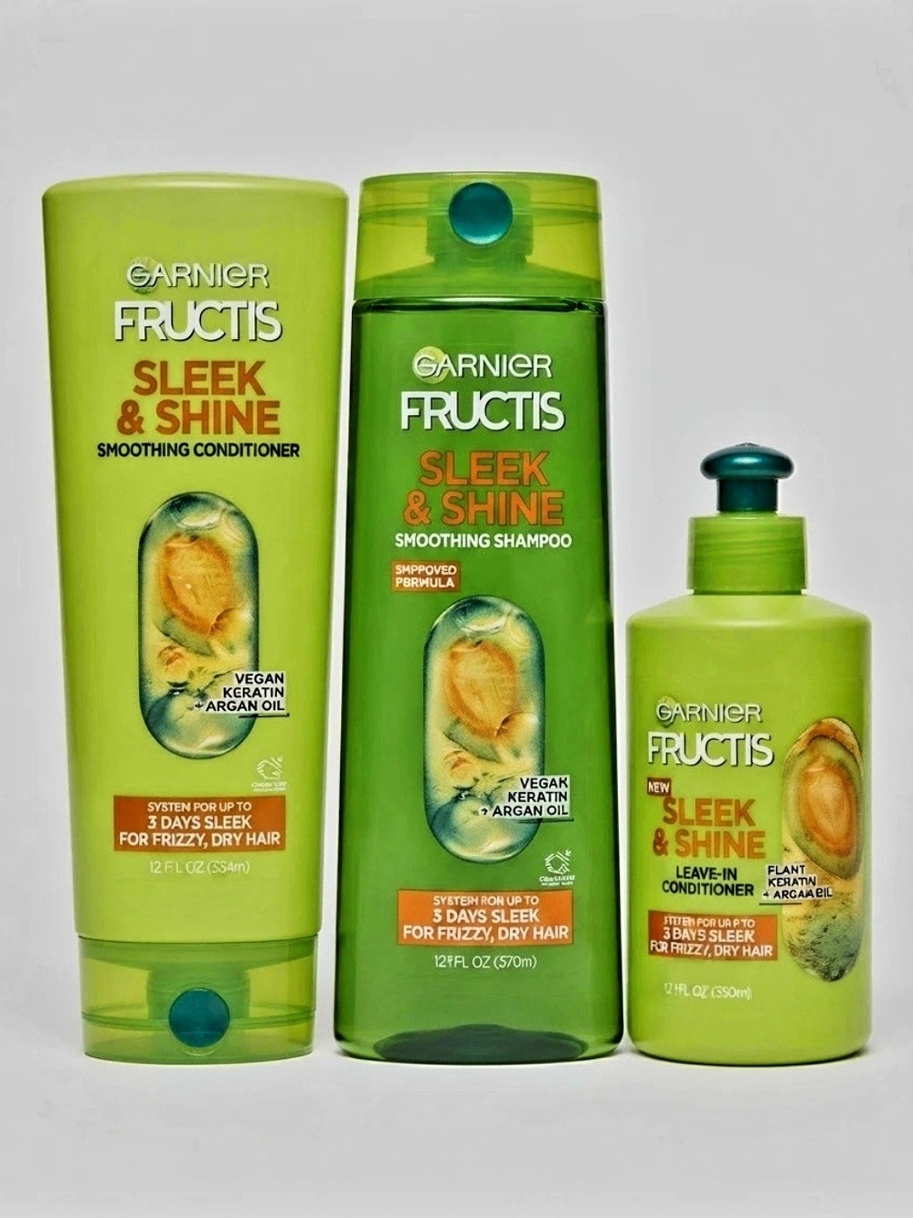 Sleek & Shine Conditioner, Shampoo & Leave-In Ultimate Trio